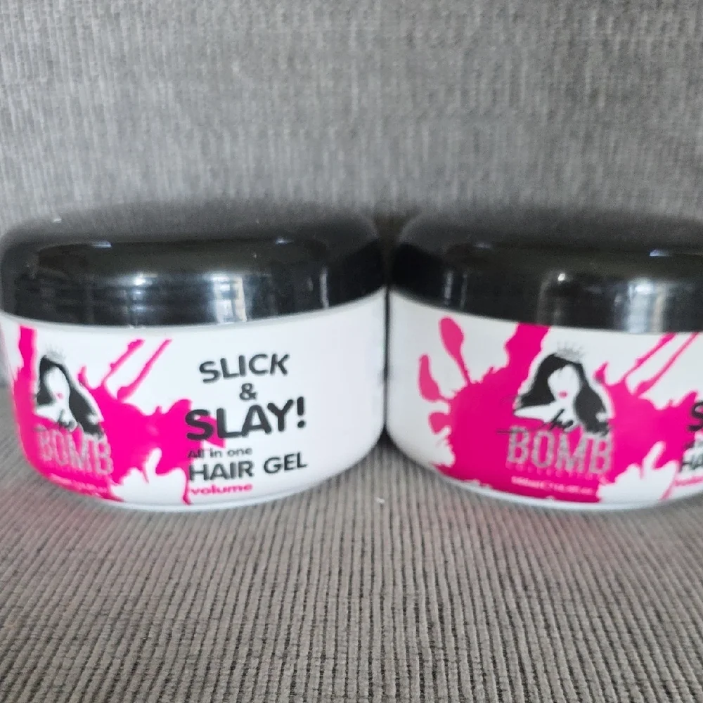 The Bomb Collection Slick & Slay All-in-one Hair Gel, 2 pack, 16.9oz. each, New.